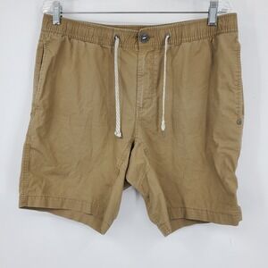 Vuori Ripstop Men's Khaki Versatile Modern Fit Prep Gorpcore Shorts Size XL